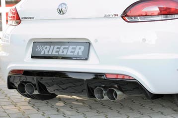 Rieger diffuser voor R-Line achterbumper | Scirocco 3 (13):, Auto-onderdelen, Carrosserie en Plaatwerk, Verzenden, Nieuw, Volkswagen