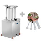 GGM Gastro | Hydraulische worstenvuller - op wielen - |, Verzenden, Nieuw in verpakking, RVS Meubilair