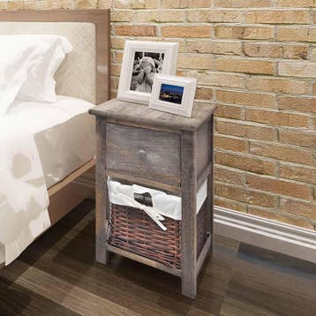 vidaXL Nachtkastjes 2 st hout bruin, Huis en Inrichting, Minder dan 45 cm, Verzenden, Nieuw, Minder dan 55 cm