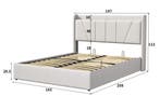 Gestoffeerd Tweepersoonsbed 140x200 cm met Opbergruimte en, Huis en Inrichting, Slaapkamer | Bedden, Verzenden, Nieuw