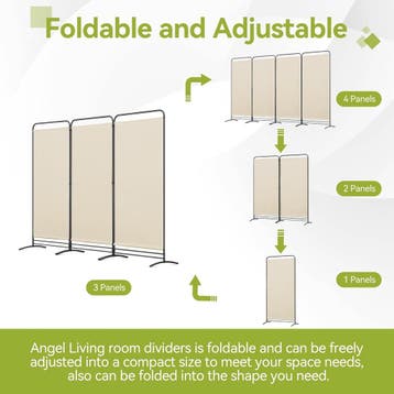 2dekans | Angel Living Kamerscherm - 3 Panelen - 243 x 180, Ophalen of Verzenden, Zo goed als nieuw