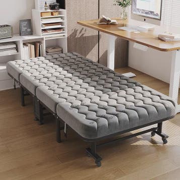 Opvouwbaar Logeerbed met Traagschuim Matras en 360° Wielen -, Verzenden, Nieuw