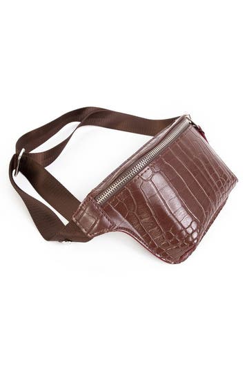 Heuptasje Slangenleer Roodbruin Rood Bruin Cognac Fanny Pack, Ophalen of Verzenden, Nieuw, Bruin, Overige typen