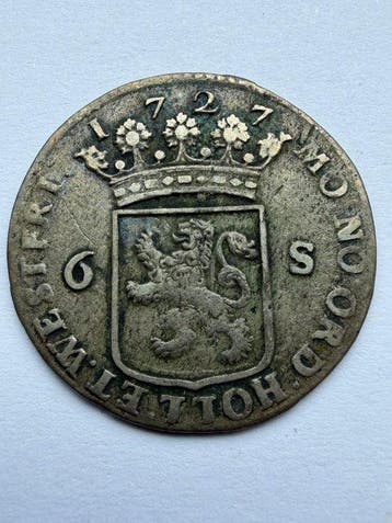 Nederland, Holland Scheepjesschelling 1727 R