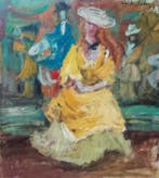 Osman Lorenzo De Scolari (1908-1998) - Donna in giallo