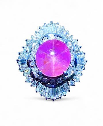Ring Platina - 7.85ct. tw. Sterrobijn - Diamant -, Nieuw