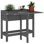 vidaXL Plantenbak met inklapbaar tafelblad massief, Verzenden, Nieuw, Hout