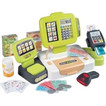 Smoby grote kassa - 30 accessoires inbegrepen - 3 jaar oud, Verzenden, Nieuw