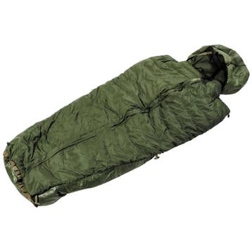 KL landmacht cold weather mummy slaapzak M80 dons , olij..., Ophalen of Verzenden, Gebruikt
