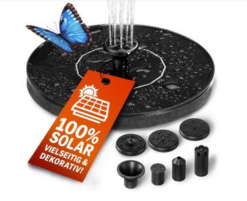 Solar Fontein Zwart 180L/u 160mm (Voor in Huis), Verzenden, Nieuw