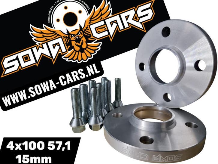 Spacers vw golf1 polo caddy jetta 4x100 15mm Spoorverbreders, Auto diversen, Tuning en Styling, Verzenden
