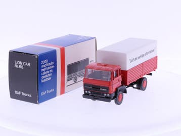 Schaal 1:50 Lion Car Nr.43 DAF 2300 Vrachtauto met geslot..., Ophalen of Verzenden, Zo goed als nieuw