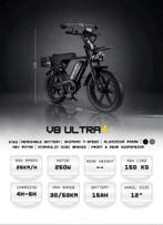 Fatbike V8 Ultra Model 2026 12” –NFC – Alarm – Nieuw in doos, 47 tot 51 cm, Ophalen, Nieuw, 30 tot 50 km per accu