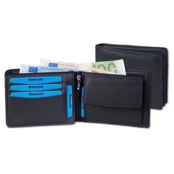 Rimbaldi Heren Portemonnee Billfold - RFID - Leder - Zwart, Overige merken, Verzenden, Zwart, Nieuw