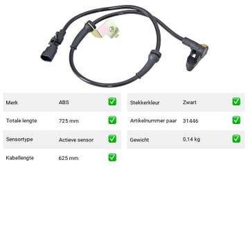 ABS-sensor Vooras rechts Dodge Neon 2.0 16V (vanaf 1999), Verzenden, Nieuw, Dodge
