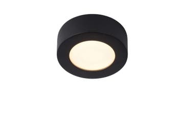 Lucide BRICE-LED - Badkamerlamp zwart 12cm rond dimbaar, Verzenden, Nieuw, Overige fittingen