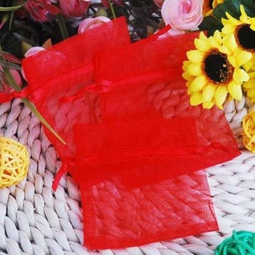 50 x Organza zakjes 13 x 18cm Rood (Verpakkingsmaterialen), Ophalen of Verzenden, Nieuw