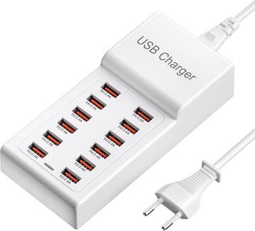 Snellader iPhone & Samsung | 12x USB | Retourdeal, Ophalen of Verzenden, Zo goed als nieuw, Telefoonhanger of Accessoire
