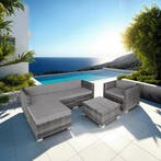 Wicker zitgroep Milaan - grijs, Verzenden, Nieuw