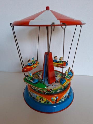 B&S - Carousel - Opwindbaar blikken speelgoed - Duitsland, Antiek en Kunst