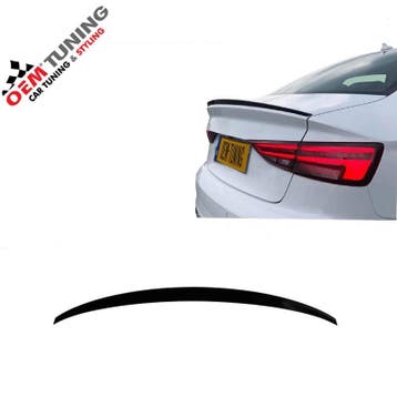 Kofferbak Spoiler geschikt voor A3 S3 Sedan | 2013-2020 |, Nieuw, Achter, Bumper, Audi