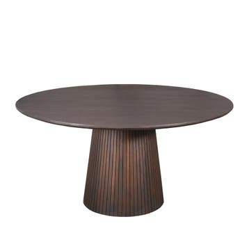 Ronde eettafel Solana Bruin Mangohout 150 cm | Starfurn, Huis en Inrichting, Ophalen of Verzenden, Nieuw