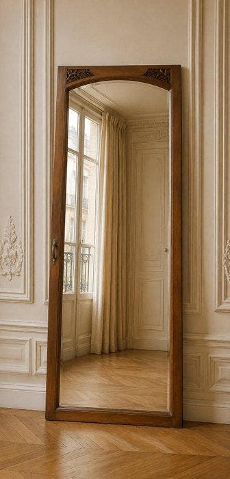 Spiegel - Hout - Art Deco - H.170cm