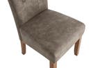 Design Stoel CASA taupe Microvezel met Decoratieve Knoppen, Huis en Inrichting, Stoelen, Ophalen of Verzenden, Nieuw