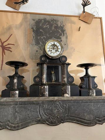 Klok en garnituur set - Rieupouilh à Constantine - - zwarte