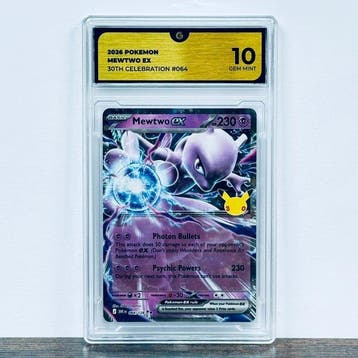 Pokémon Graded card - Mewtwo ex 064- 30th Anniversary –, Nieuw