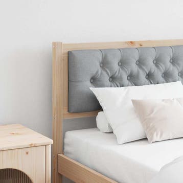 vidaXL Hoofdbord Anders Bruin en lichtgrijs 160 cm Massief, Huis en Inrichting, Slaapkamer | Bedden, Verzenden, Nieuw, Bruin, Hout