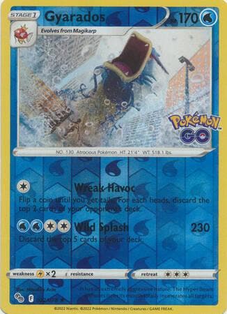 Gyarados 022/078 Reverse Holo Pokémon Go, Ophalen of Verzenden, Nieuw, Losse kaart, Foil