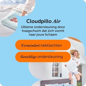 2dekans | Cloudpillo Hoofdkussen - Air - Ultiem Comfort -, Ophalen of Verzenden, Zo goed als nieuw, Wit