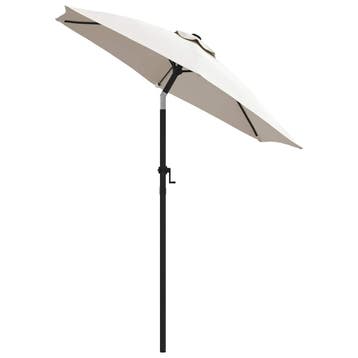 vidaXL Parasol 200x224 cm aluminium zandwit, Verzenden, Nieuw, 2 tot 3 meter
