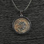 Moderne Zilver Hanger met Diocletianus-follis (Zonder