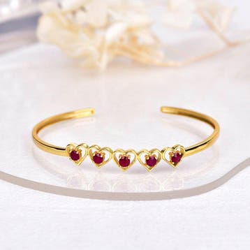 Zonder minimumprijs - Armband Zilver - Ruby - Gecertificeerd, Sieraden, Tassen en Uiterlijk