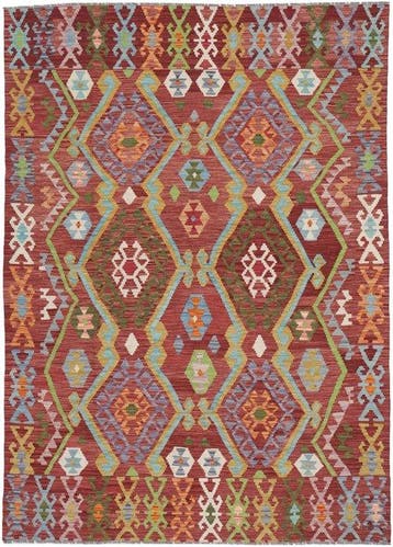 Handgeweven Designer Kelim – Afghan Design - Kelim - 243 cm, Nieuw
