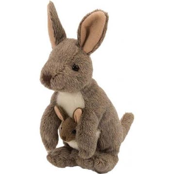 Wild Republic kangoeroe knuffel met baby - pluche - 20 cm, Verzenden, Nieuw