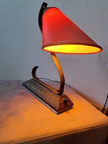 Art Deco bureaulamp - Bureaulamp - Marmer, Messing, Antiek en Kunst