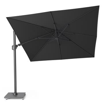 Challenger T2 premium zweefparasol 300x300 cm faded black, Ophalen of Verzenden, Nieuw