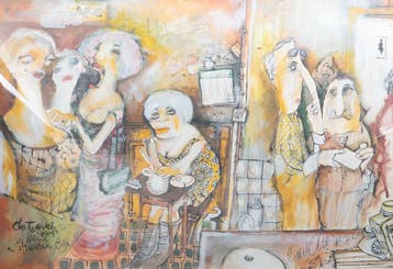 Guy Olivier (1964), ‘De toilet groep uit het theater cafe’