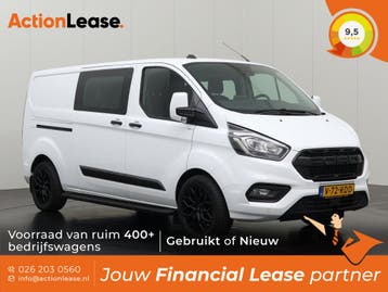 Ford Transit Custom Dubbel cabine L2 H1 2022 Diesel, Auto's, Zwart, Wit, Nieuw, Dealer onderhouden