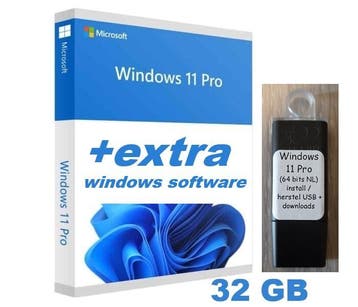 Windows 11 pro-installatie/herstel-kingston usb stick 32gb, Ophalen of Verzenden, Nieuw, Windows