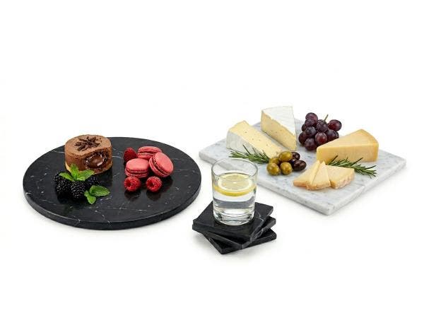 Veiling - Elegante handgemaakte Marmeren Serveerset, Huis en Inrichting, Keuken | Keukenbenodigdheden, Nieuw