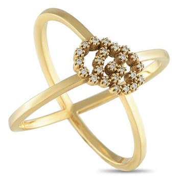 Gucci - Ring - 18 karaat Witgoud, GUCCI Running 18K, Nieuw