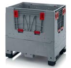 Opvouwbare palletbox 800x600x730mm met 4 inwerpluiken,, Ophalen of Verzenden, Gebruikt