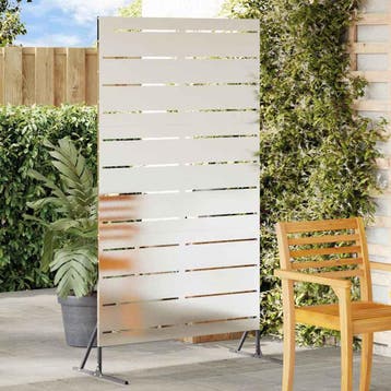 vidaXL Privacyscherm 100 x 50 x 180 cm Roestvrij staal, Tuin en Terras, Schuttingen, Verzenden, Nieuw, IJzer