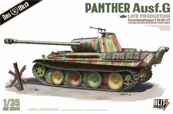 DAS WERK DW35041 PANTHER AUSF.G LATE PRODUCTION PANZER KA..., Hobby en Vrije tijd, Modelbouw | Figuren en Diorama's, Verzenden