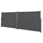Dubbele oprolbare windscherm 1,6x6 m grijs, Verzenden, Nieuw
