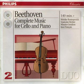cd - Beethoven - Mstislav Rostropovich Complete Music For..., Verzenden, Zo goed als nieuw